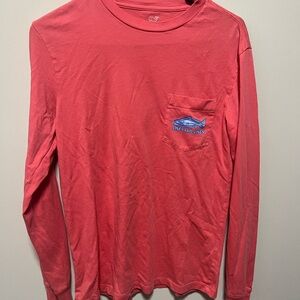 Men’s XS Vineyard Vines salmon colored Long Sleeve Tee